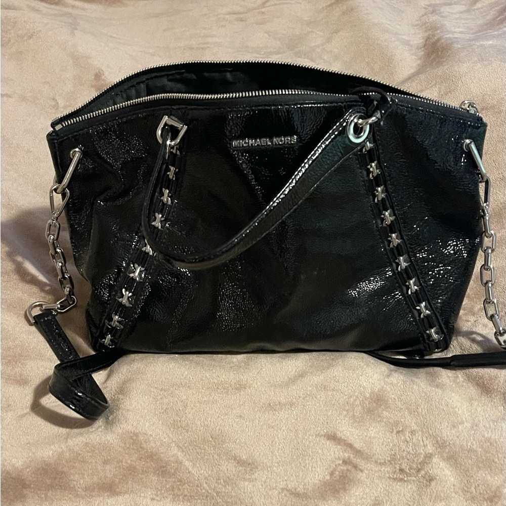 Michael Kors Sadie Black Leather Handbag